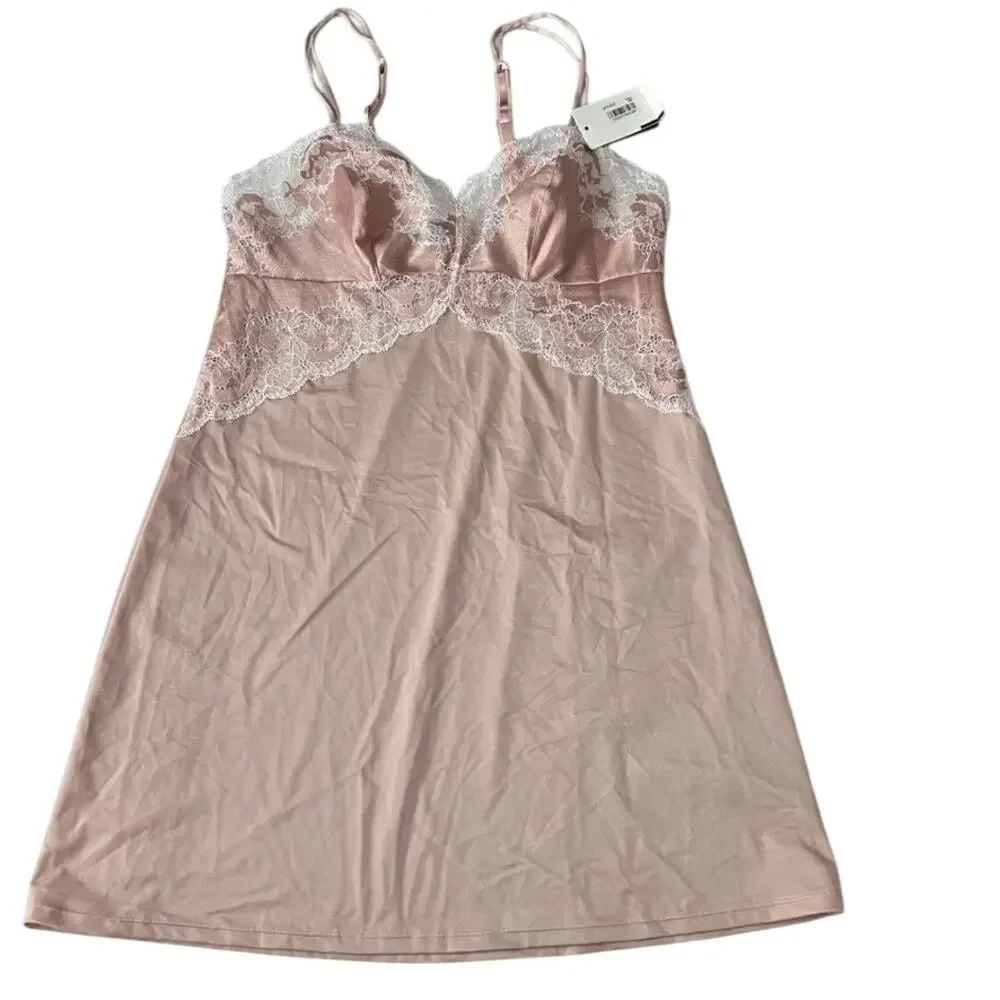 Wacoal‎ Lace Affair Lace Satin Chemise Nightgown Lingerie Size 6 M NEW
